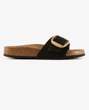 Madrid Big Buckle Nubuck Black
